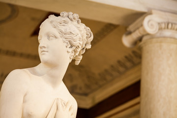 VENICE, ITALY - JUNE 27, 2016: Venus Statue detail in Palazzo Du