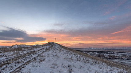 Sunset in Siberia.