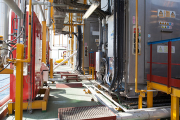 Oil Platform pipeline and pressure transfer system