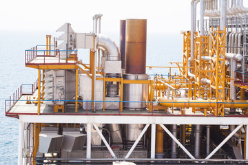 Oil Platform pipeline and pressure transfer system