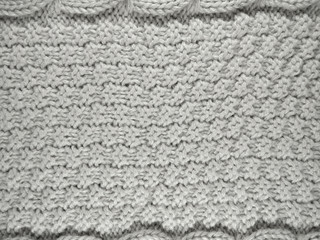 Knitted Wool Background - White