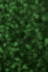 Green Abstract Glitter Bokeh Background