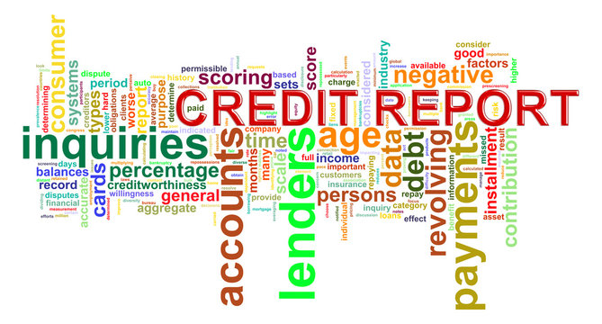 Credit report word tags