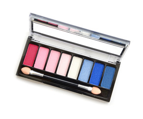 top view of palette make up isolate.