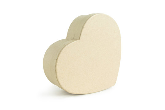 heart shape gift box isolated