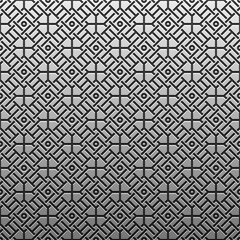 Silver/platinum metallic background with geometric pattern. Elegant luxury style.