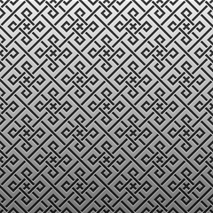 Silver/platinum metallic background with geometric pattern. Elegant luxury style.