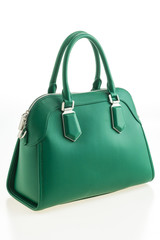 Beautiful elegance and luxury fashion green handbag