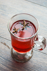 Mulled wine with anise star spice