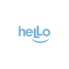Hello Greeting Letter Word Logo Vector