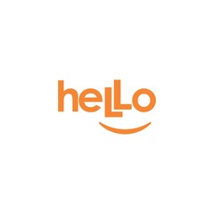 Hello Greeting Letter Word Logo Vector