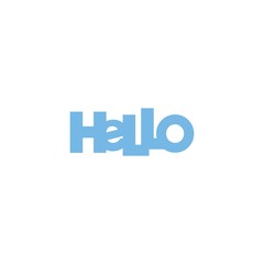 Hello Greeting Letter Word Logo Vector