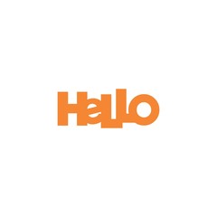 Hello Greeting Letter Word Logo Vector