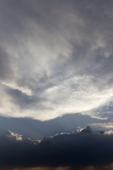 beautiful sky with clouds in the evening