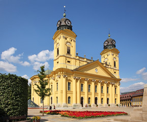 Fototapeta na wymiar Great Reformed Church in Debrecen. Hungary