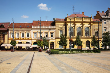 Fototapeta na wymiar Kossuth square in Debrecen. Hungary