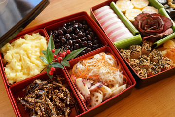 Japanese style new year's meal called Osechi