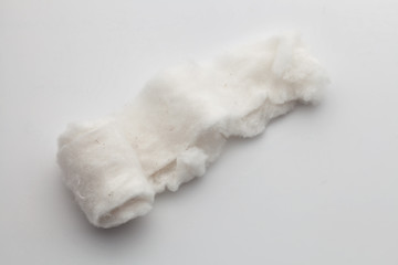 organic cotton for vape on white background