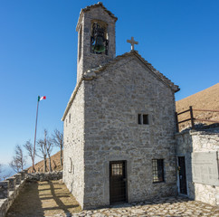 The Sanctuary of the holy family of Nazareth, It is placed on Linzone mountain, province and in the...