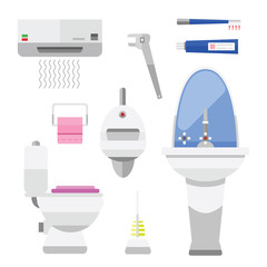 Bathroom icons symbols vector illustration.