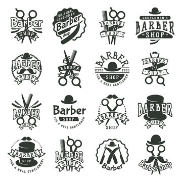 Barber badge vector illustration.