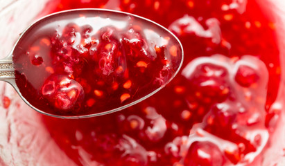 raspberry jam as background