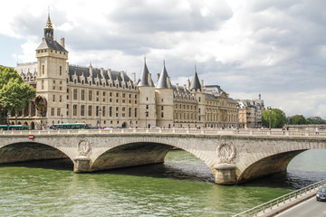Bridge over Seine River in  Paris, France