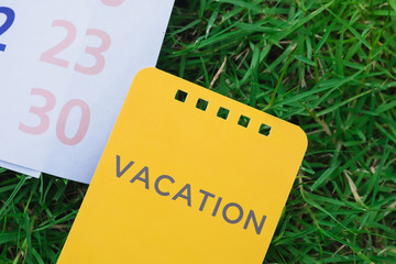 reminder card and calendar