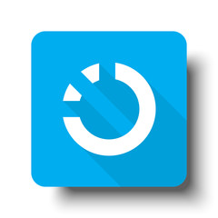 White Loading icon on blue web button