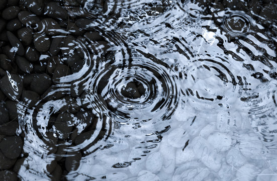 Raindrops On The Water Surface