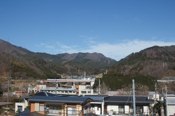 Scenery from Yamanashi prefecture train window