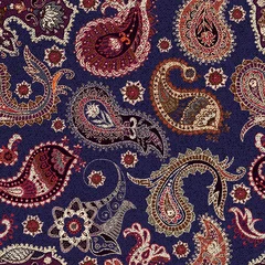 Zelfklevend Fotobehang Paisley Kleurrijk Paisley naadloos patroon. Originele decoratieve achtergrond