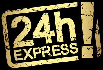 gold stamp with text 24h Express