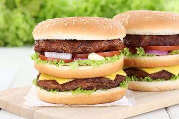 Doubleburger Double Burger Hamburger Käse Tomaten