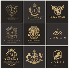  Luxury Hotel logo collection elegant brand identity design for hotel and fashion brand VIP identity.