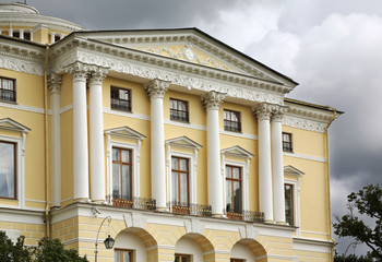 Grand palace in Pavlovsk Palace and Park Ensemble near Saint Petersburg. Russia 