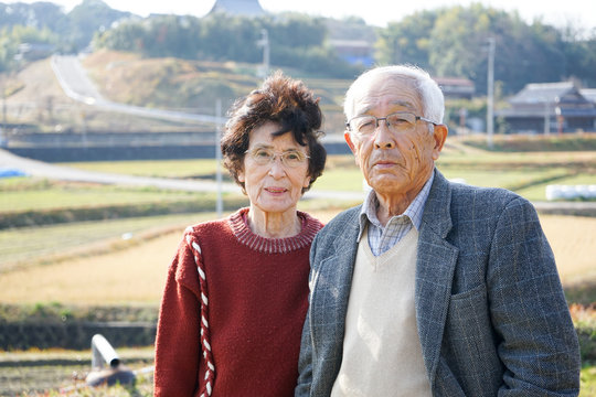 Senior couple with smile