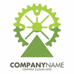 Ferris Wheel logo icon vector Template