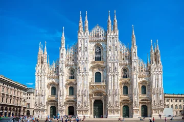Fototapete Rund Tagesansicht des berühmten Mailänder Doms Duomo © Pavlo Vakhrushev