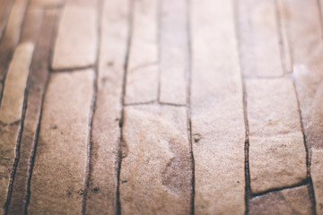 Brown old tiles with blurred background