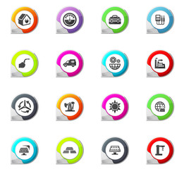 Alternative energy icons set