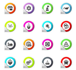 BIO Fuel industry icons set