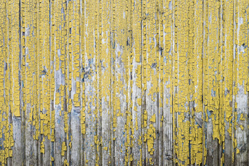 Background old wooden yellow walls