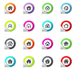 Houses icons set