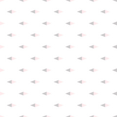 Gray and pink triangles seamless pattern. Simple and cute. Pastel colors.