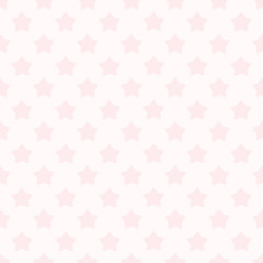 Hand drawn stars seamless geometric pattern. Pink color. Cute and gentle.