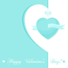 Banner Valentines Day with symbols hearts and lettering for concept design poster, greeting card or invitation. Cartoon style. Vector illustration.