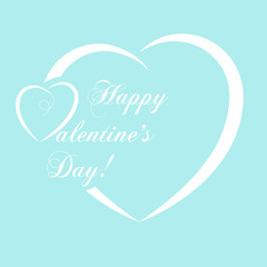 Banner Valentines Day with symbols hearts and lettering for concept design poster, greeting card or invitation. Cartoon style. Vector illustration.