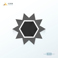 Sun Icon paper black color