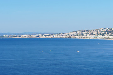Fototapeta na wymiar Cityscape of Nice, France view to sea